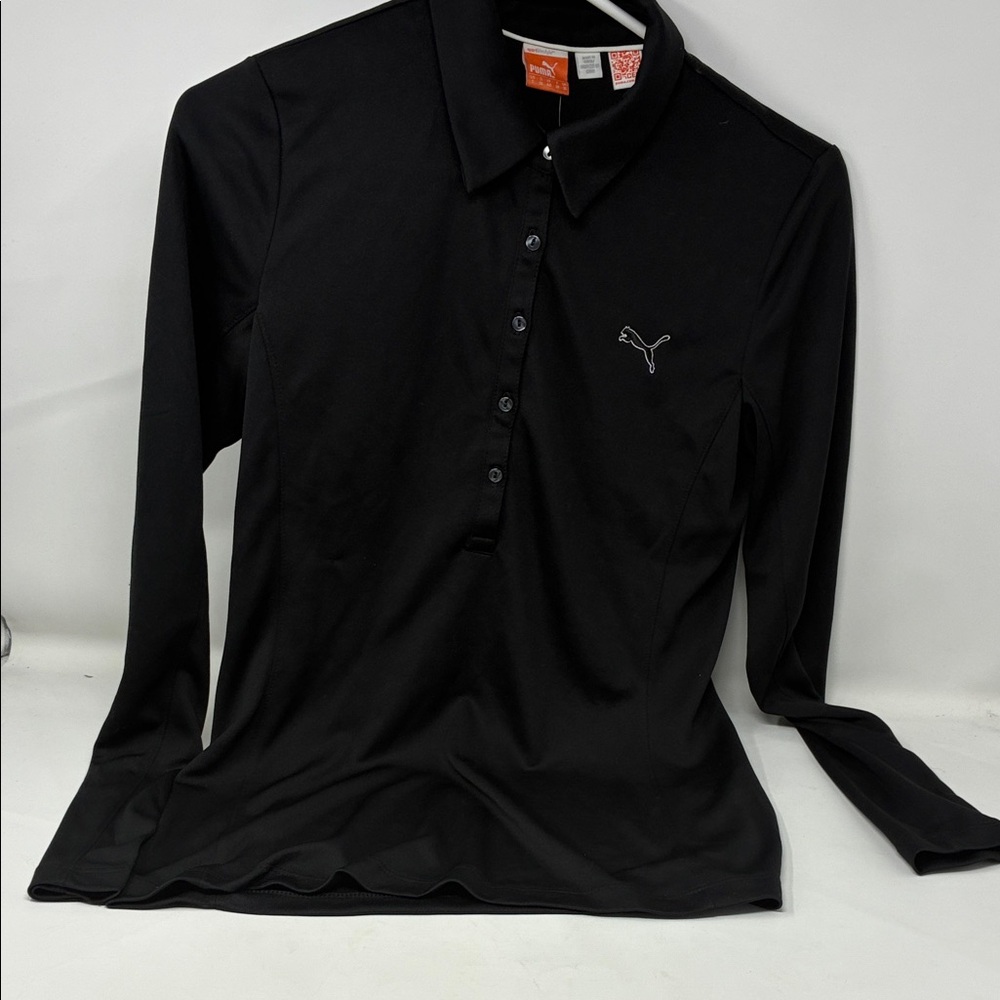 Puma Men's Black Polo Shirt - Small